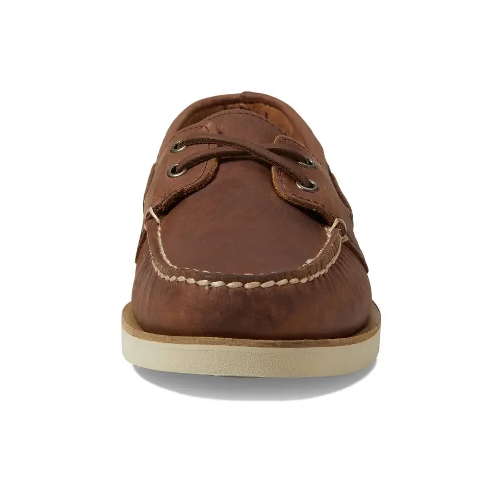 SPERRY MEN'S AUTHENTIC ORIGINAL 2-EYE DOUBLE SOLE BOAT SHOE, DARK TAN, 10 W